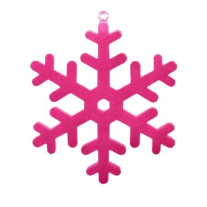 Pink Glitter Snowflake Ornament, 7-inch