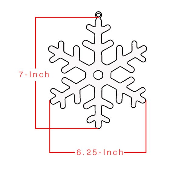 snowflake ornament size diagram