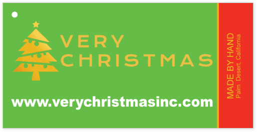 Very Christmas Inc product hangtag