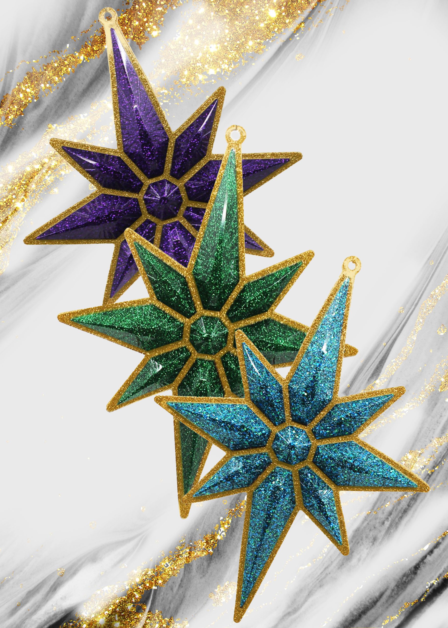 peacock color scheme christmas ornaments